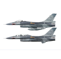 抗戰勝利70周年F-16彩繪雙機組